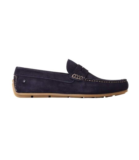 Mens Collins Driver Suede Loafers Navy Base London