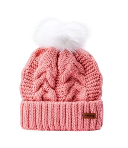 Bonnet Edra Femme Rose Pâle Blanc Iguana