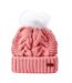 Bonnet Edra Femme Rose Pâle Blanc Iguana-1