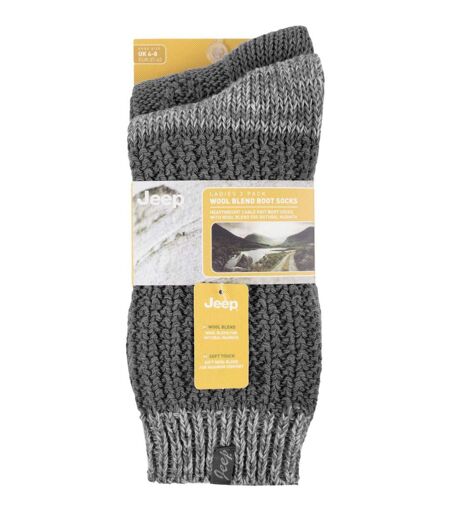 2 Pack Womens Wool Blend Cable Knit Boot Socks