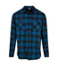 Chemise Motif/style À Carreaux Homme Bleu Noir Urban Classics-1