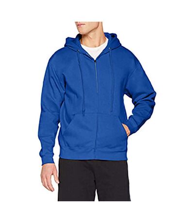 Sweatshirt À Capuche Et Fermeture Zippée Homme Bleu Roi Fruit Of The Loom