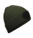 Bonnet Fashion Adulte Vert Olive Noir Beechfield-1