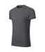 T-shirt Motif/style Uni Action Homme Gris Malfini-3