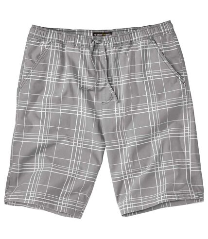 Men's Grey Checked Bermuda Shorts