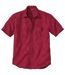 Men's Red Patterned Poplin Shirt