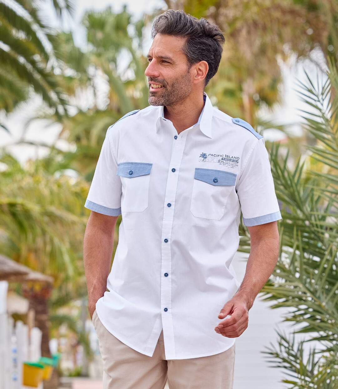 Men's White Pilot Shirt 