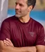 Pack of 3 Men's Sporty T-Shirts - Burgundy Khaki Grey-2