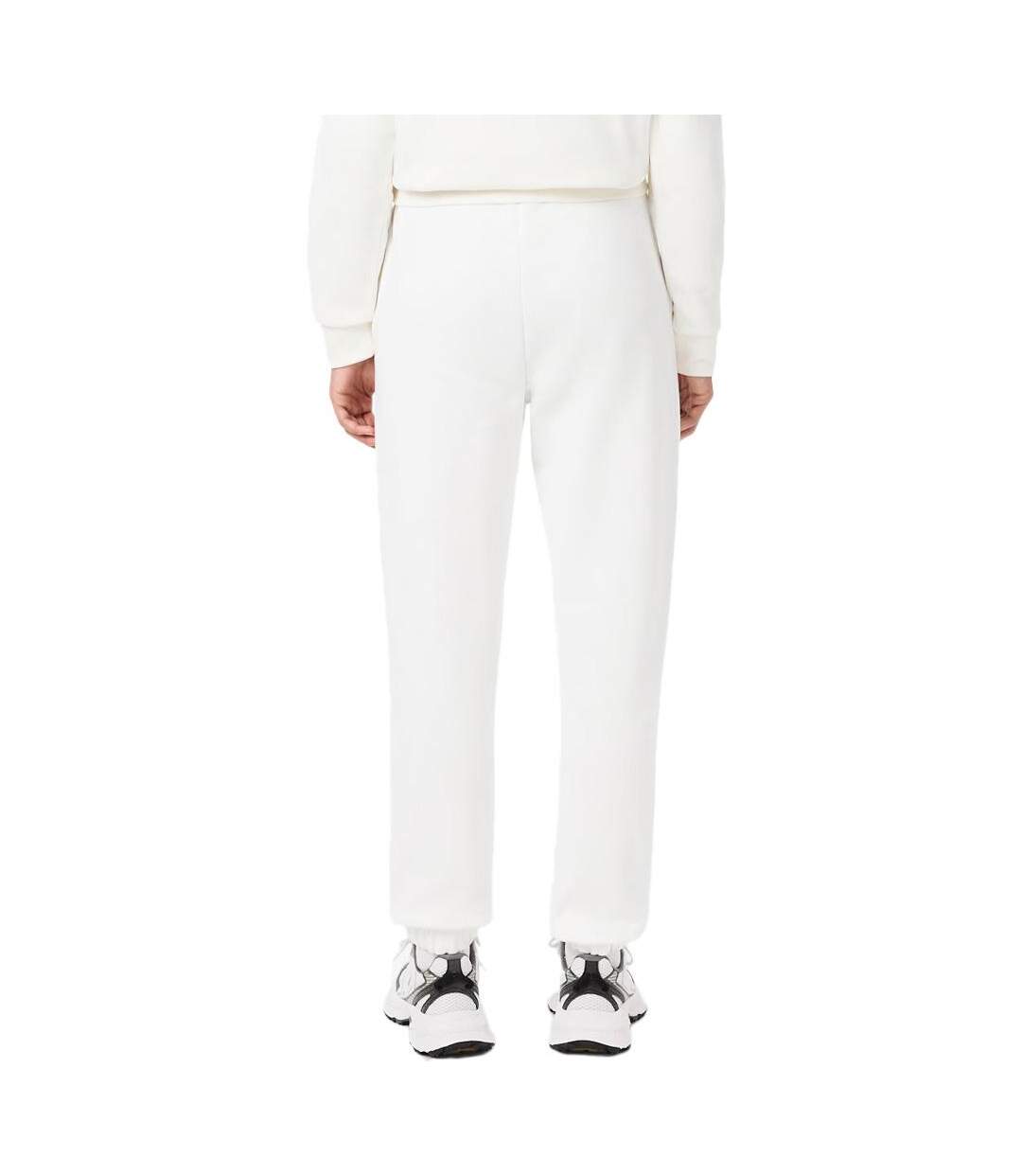 Jogging blanc femme lacoste fleece-2