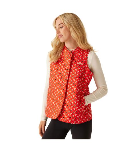 Doudoune sans manches orla kiely femme rouge Regatta