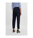Womens/ladies Tapia Belted Regular Trousers Blue Boss-3
