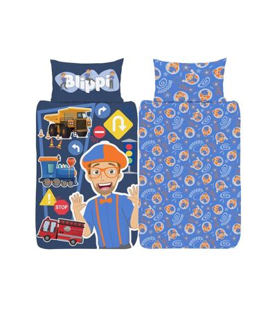 Blippi - Parure de lit WOOOOO! (Bleu / Orange) - UTAG2064