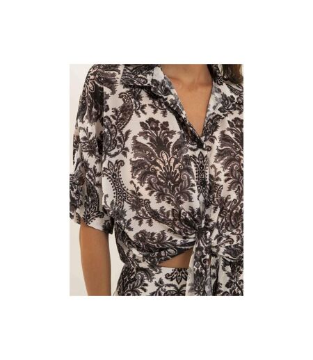 Chemise motifs nouée OXALIE - Dona X Lisa