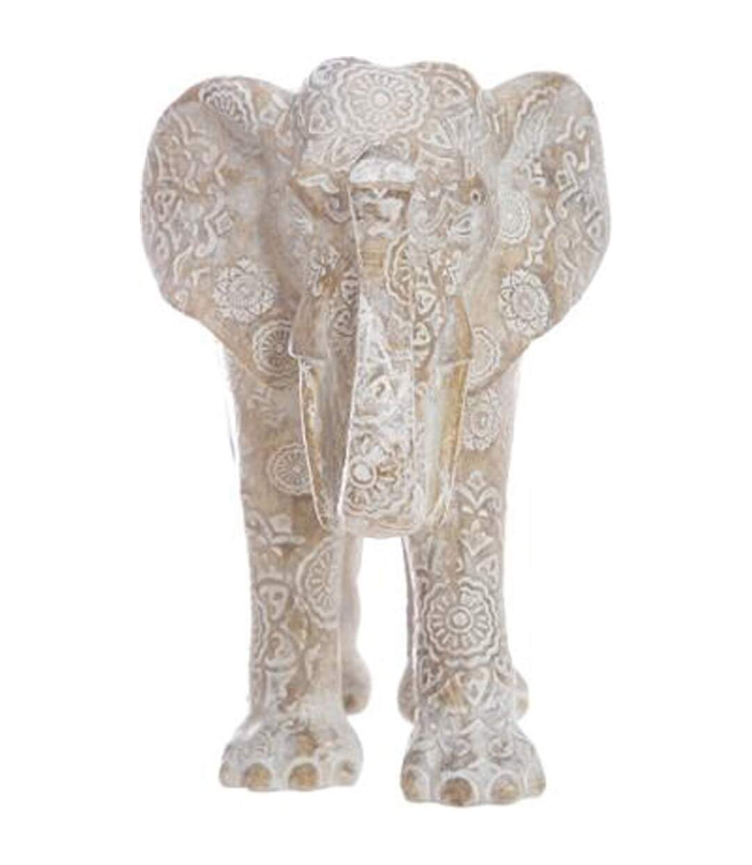 Statuette en Résine Éléphant 15cm Beige-3