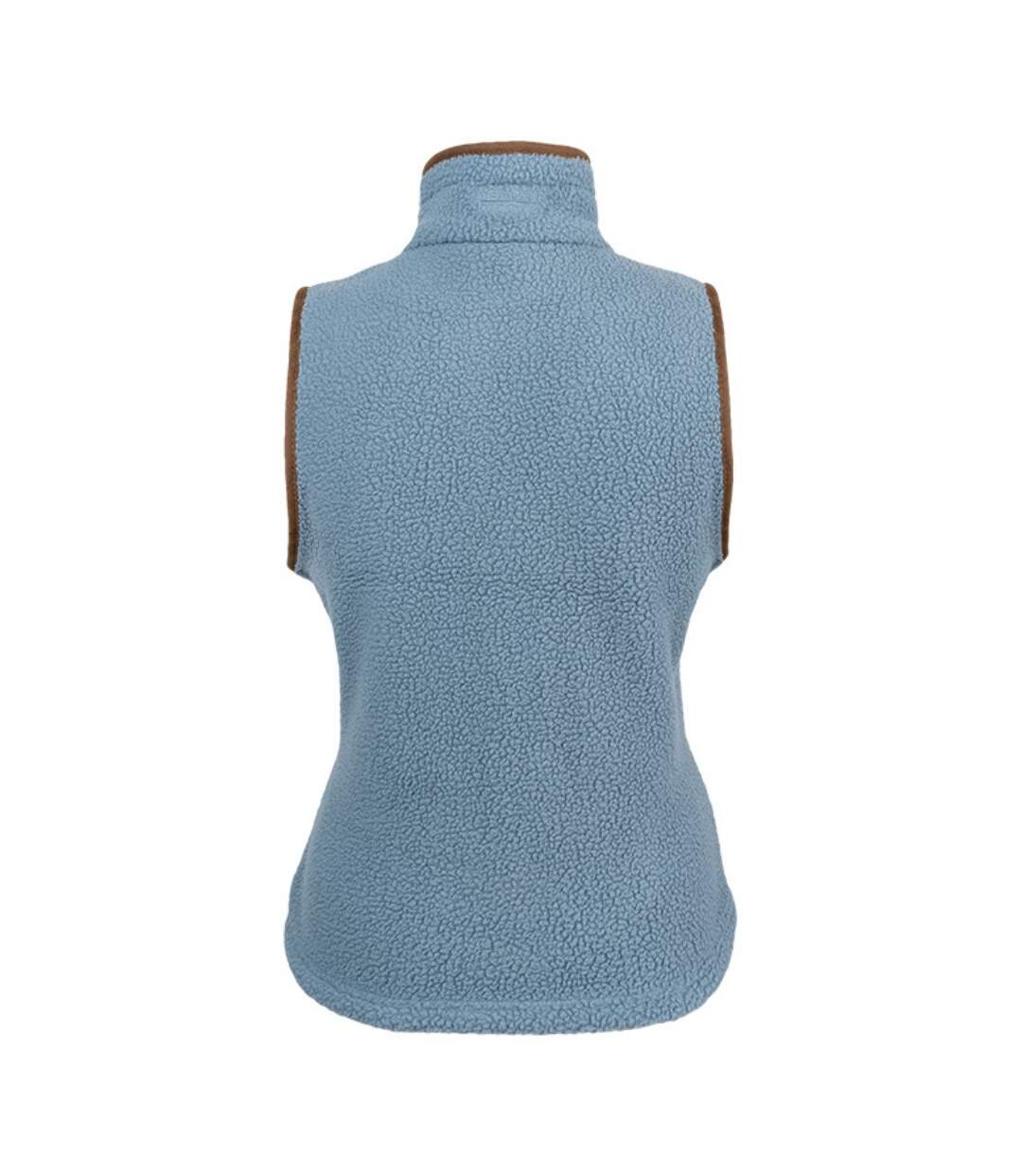 Womens/ladies Sherpa Fleece Gilet Ice Blue Jack Pyke-2