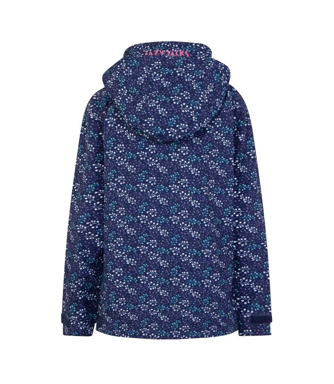 Womens/ladies Bud Waterproof Jacket Navy Green Lazy Jacks-3