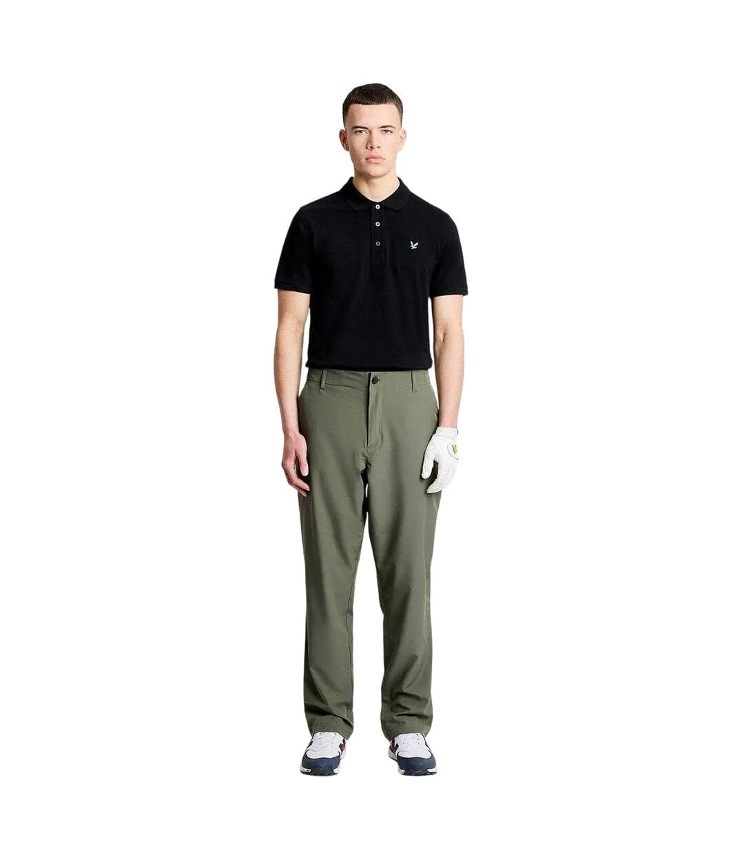 Mens Short-sleeved Golf Polo Shirt Jet Black Lyle & Scott-4