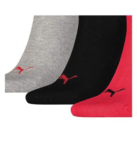 Socquettes Quarter Adulte Noir Rouge Gris Puma
