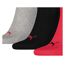Socquettes Quarter Adulte Noir Rouge Gris Puma-2