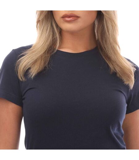 Womens/ladies Plain T-shirt Navy Puma