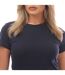Womens/ladies Plain T-shirt Navy Puma-1