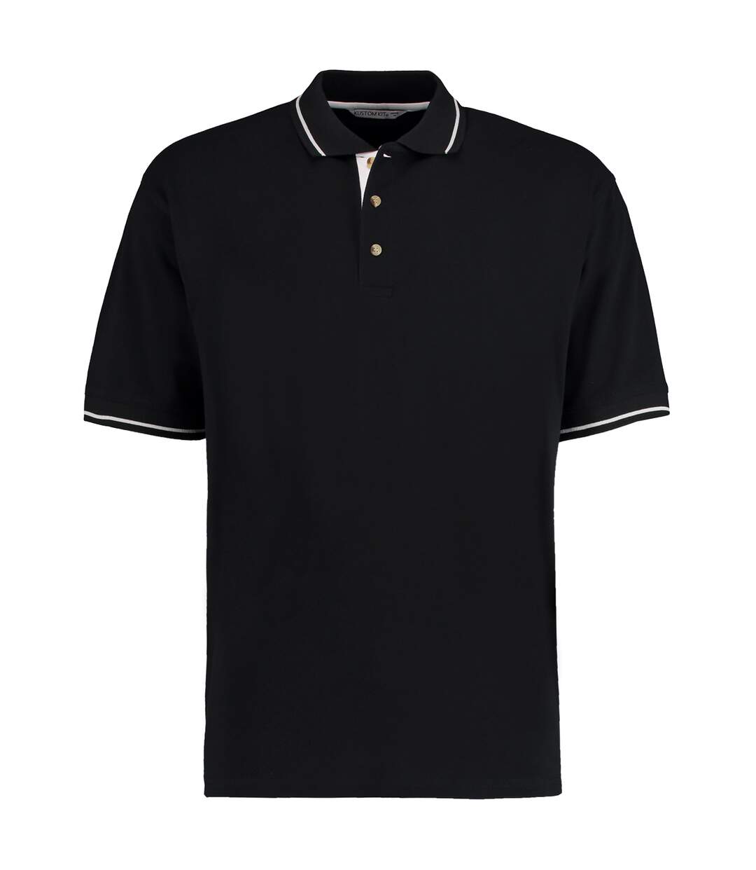 Polo à manches courtes Kustom Kit St. Mellion pour homme (Noir/Blanc) - UTBC615