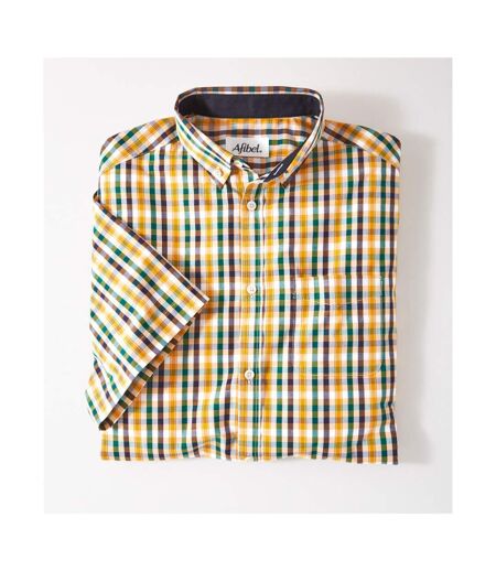 Chemise carreaux manches courtes