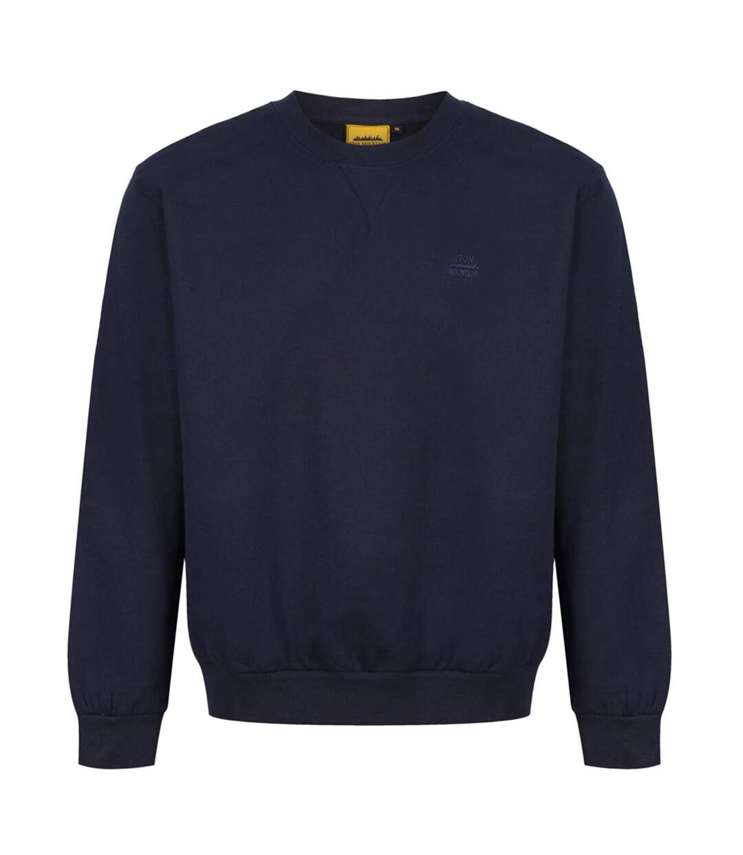 Mens Fleece Crew Neck Sweatshirt Navy Blue Iron Mountain-2