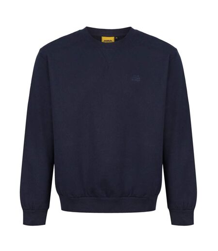 Mens Fleece Crew Neck Sweatshirt Navy Blue Iron Mountain