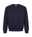 Mens Fleece Crew Neck Sweatshirt Navy Blue Iron Mountain-2