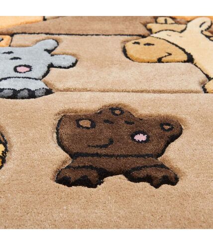 Tapis enfant fait main motif géométrique BAZLI