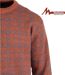 Pull Jacquard MAYFLOWER RH077T - Maille 30% laine Orange Tomette & Acier : confort et style-4