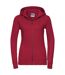 Womens/ladies authentic full zip hoodie classic red Russell-1