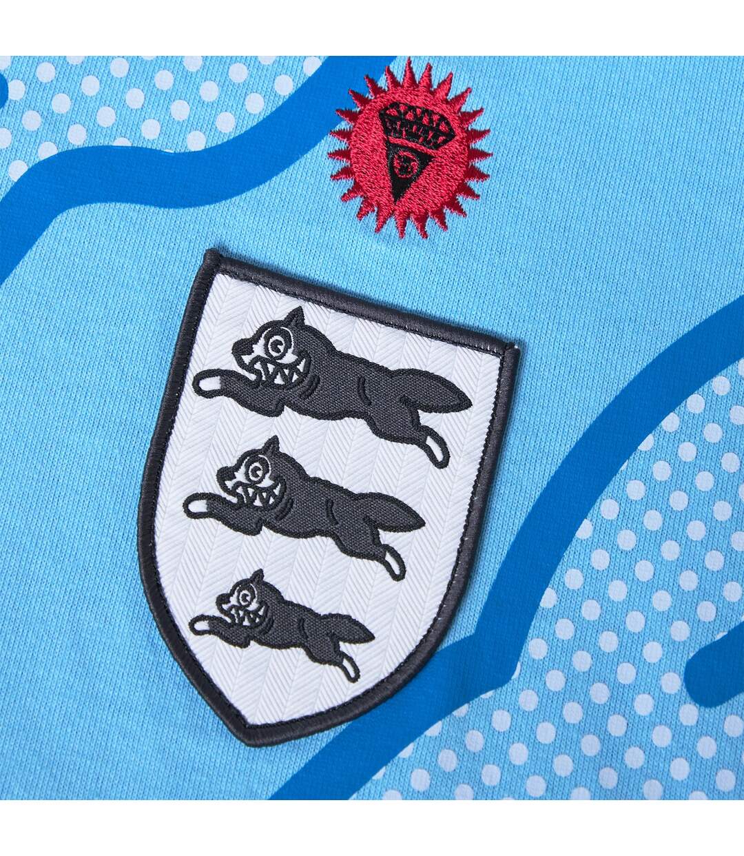 Mens Running Dog Footy Polo Shirt Blue ICECREAM-3