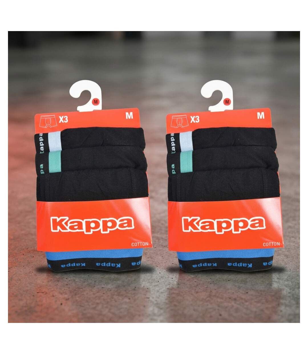 KAPPA Boxers Homme Lot de 6, Coton, Ceinture Élastique Siglée Kappa-4
