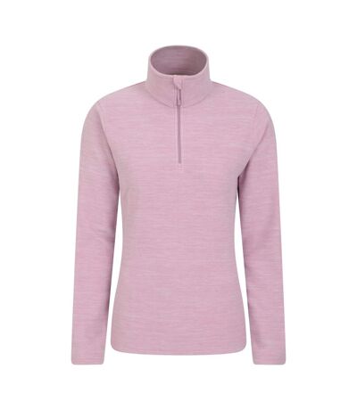 Womens/ladies snowdon melange fleece top light pink Mountain Warehouse