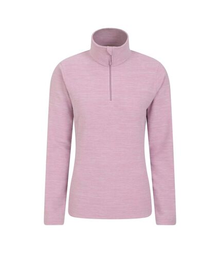 Womens/ladies snowdon melange fleece top light pink Mountain Warehouse