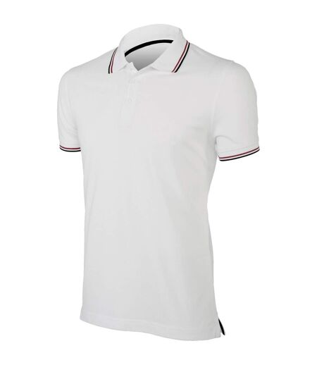 Kariban Mens Contrast Short Sleeve Polo Shirt (White)