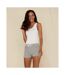 Towel City Womens/Ladies Short Pyjama Set (White/Heather Grey) - UTPC5010