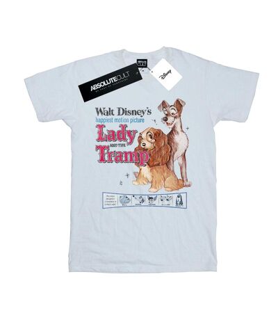 Disney - T-shirt LADY AND THE TRAMP DISTRESSED CLASSIC POSTER - Femme (Blanc) - UTBI17984