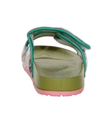 Regatta Womens/Ladies Orla Twin Floral Moulded Footbed Sandals (Green/Black/Pink) - UTRG8481