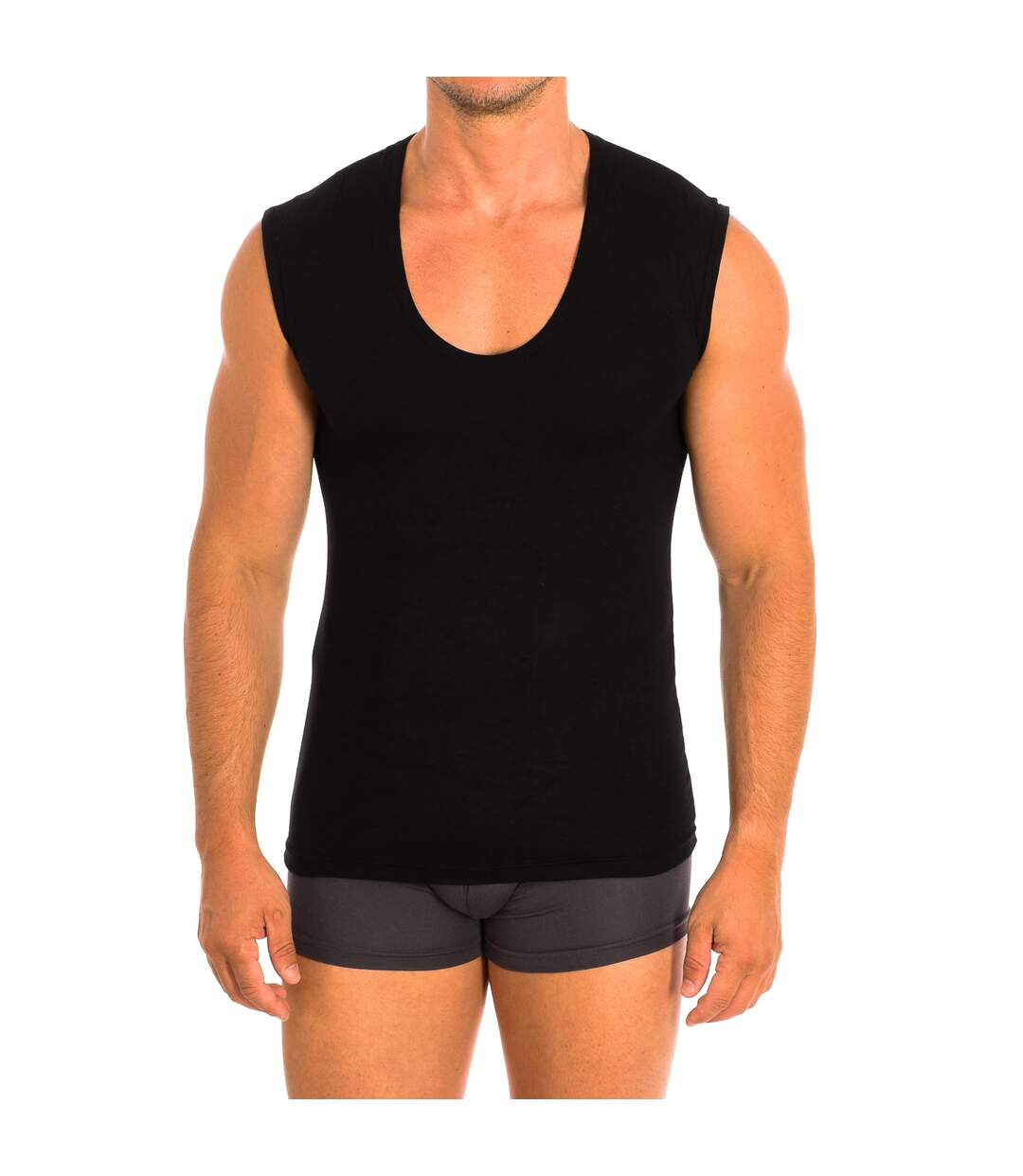 Bamboo Sleeveless Round Neck Undershirt 601 Men-1