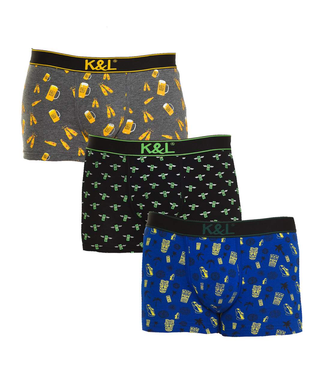 Pack-3 Boxers Funny tissu respirant KL3009 homme-1