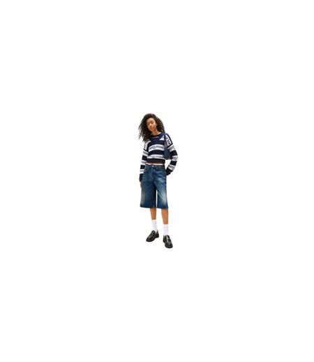Haut Motif/style À Rayures Femme Bleu Marine Blanc Tommy Jeans