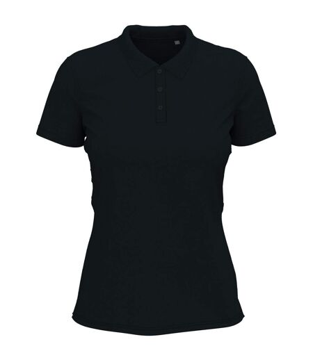 Womens/ladies Stretch Polo Shirt Blue Midnight Stedman