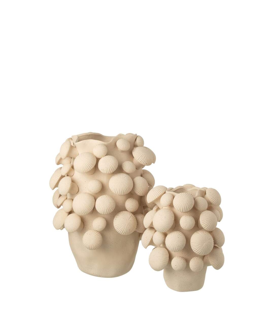 Vase Champignon en Argile Fungi 46cm Beige-2