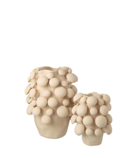 Vase Champignon en Argile Fungi 46cm Beige