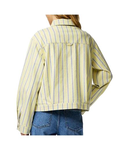 Veste en jean jaune femme pieces billo