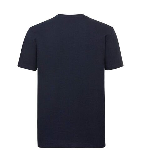 Mens pure organic short-sleeved t-shirt french navy Russell