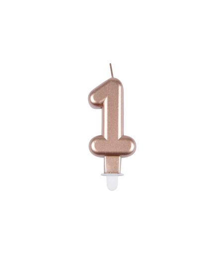 Bougie d'Anniversaire Chiffre 1 7cm Rose Gold